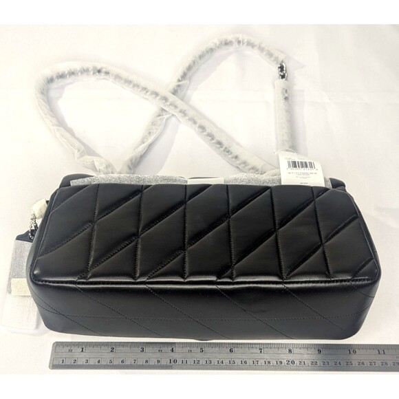 Coach Quilted Tabby Shoulder Bag 26  - Black & Silver, Chain Strap, Brand New - Picture 11 of 11